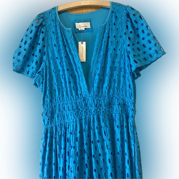NEW WITH TAG Anthropologie Somerset Maxi Dress Eyelet Edition BLUE - Picture 8 of 13